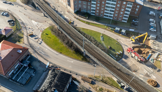 Bild som visar knutpunkten Undergången i centrala Jönköping.